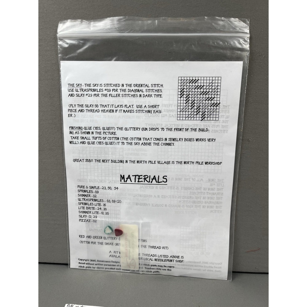 Renaissance Designs Hand Painted Needlepoint North Pole Village - Candy Cottage - Picture 5 of 7